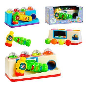 Развивающая игрушка "Музыкальный молоточек" 64485, звук, свет, укр., 2 цвета 162909 фото &mdash; Кузя