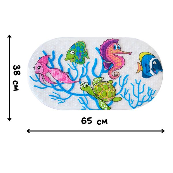 Коврик детский для купания на присосках №0900 141082 фото — Кузя