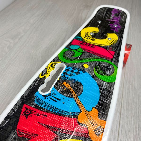 Скейт Пенні Борд (Penny Board) з ручкою та з PU колесами що світяться С 70822-2 Best Board 153009 фото — Кузя