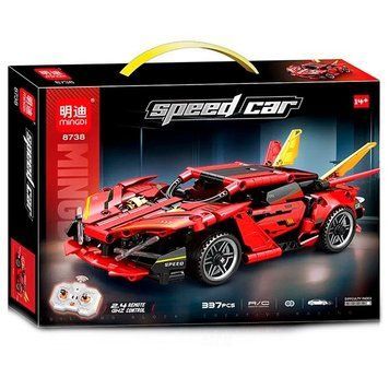 Конструктор на радиоуправлении Speed Car Mingdi 8738 красный спорткар, 337 деталей 191843 фото &mdash; Кузя