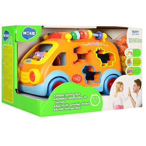 Музыкальная игрушка с подсветкой Автобус-сортер Hola 988 113821 фото &mdash; Кузя