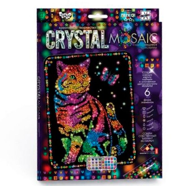 Набор для творчества "Crystal Mosaic" CRM-01-02-10 "Danko Toys" 101641 фото — Кузя