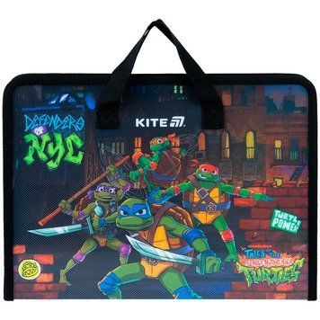 Дитячий пластиковий портфель A4 з ручками Kite TMNT NT25-202