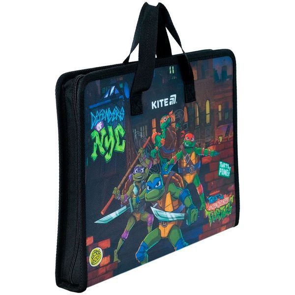 Дитячий пластиковий портфель A4 з ручками Kite TMNT NT25-202