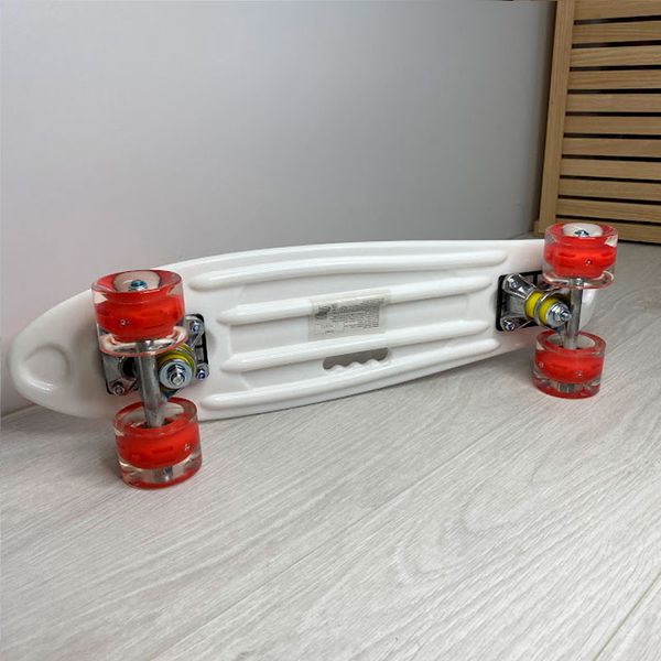 Скейт Пенни Борд (Penny Board) с ручкой и светящимися колесами С 70822-3 Best Board 153010 фото — Кузя