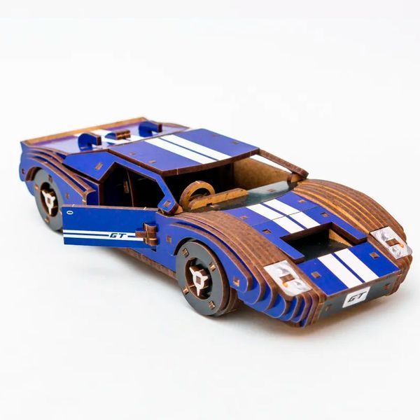 Дерев&rsquo;яний 3D-конструктор PuzzleOK Fast Car GT Puz-26915, 164 деталі 191161 фото &mdash; Кузя