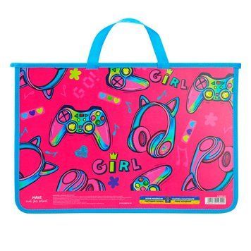 Пластиковий портфель на блискавці з ручками А4 Confetti MAXI MX30001-06