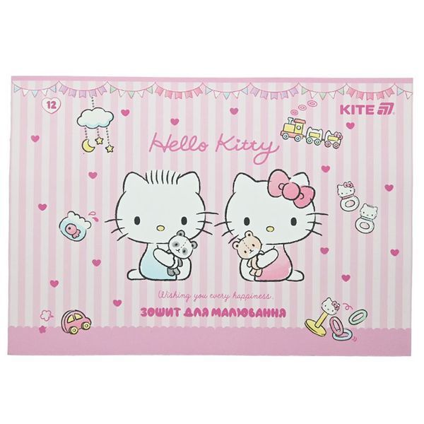 Альбом для малювання Kite Hello Kitty HK24-241-1 на скобі, 12 аркушів 194596 фото &mdash; Кузя