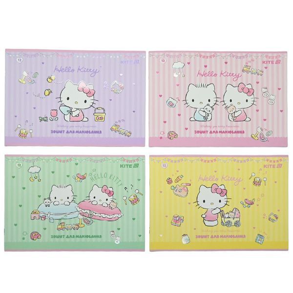 Альбом для малювання Kite Hello Kitty HK24-241-1 на скобі, 12 аркушів 194596 фото &mdash; Кузя