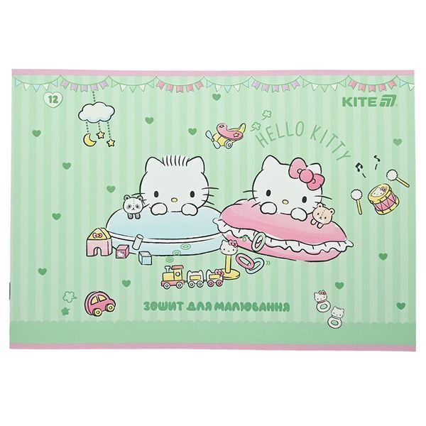 Альбом для малювання Kite Hello Kitty HK24-241-1 на скобі, 12 аркушів 194596 фото &mdash; Кузя