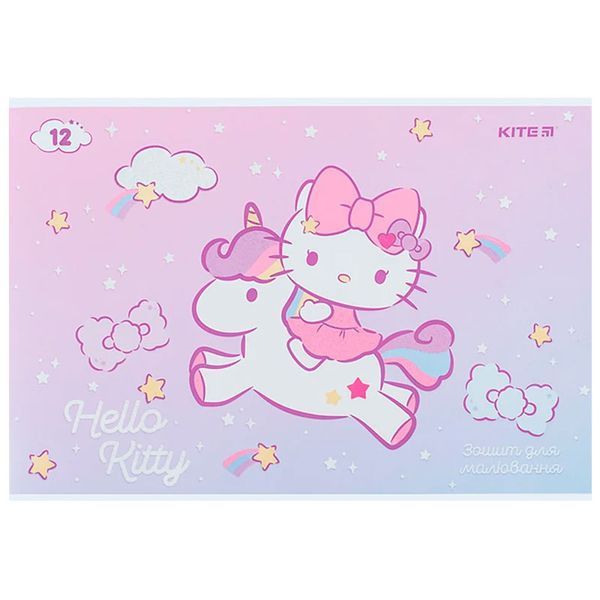 Альбом для малювання Kite Hello Kitty HK24-241-1 на скобі, 12 аркушів 194596 фото &mdash; Кузя