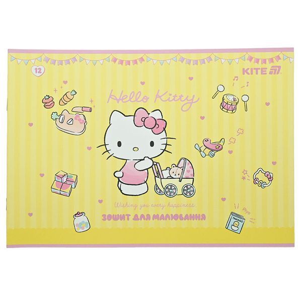 Альбом для малювання Kite Hello Kitty HK24-241-1 на скобі, 12 аркушів 194596 фото &mdash; Кузя
