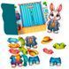 Гра з липучками Одягалка Зайчик Vladi Toys VT 320-04 з набором одягу та ігровим фоном 192332 фото 3 &mdash; Кузя