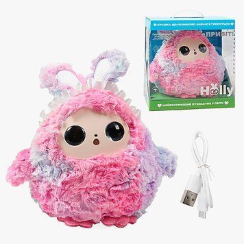 Интерактивная мягкая игрушка с искусственным интеллектом Holly H-31456 розовая 191186 фото &mdash; Кузя