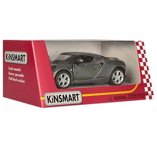Машинка металлическая Alfa Romeo 4C Кinsmart КT 5366 W, 4 цвета 77454 фото &mdash; Кузя