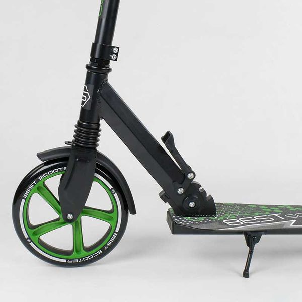 Самокат двоколісний дитячий складаний з амортизатором колеса PU 23 см 70875 Best Scooter 139469 фото — Кузя