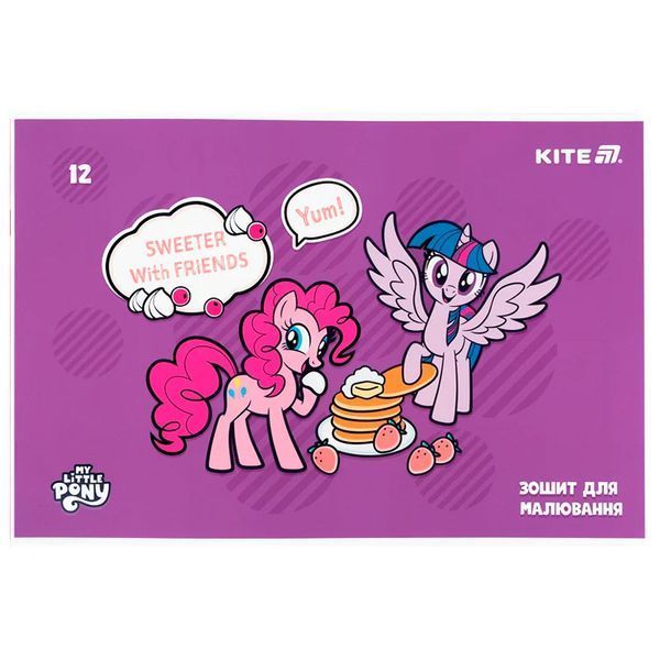 Альбом для малювання Kite My Little Pony LP25-241 на скобі, 12 аркушів 194597 фото &mdash; Кузя