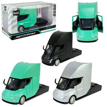 Металева іграшкова вантажівка Tesla Semi Truck Head від Автопром AP7731 зі світлом, звуком 191998 фото &mdash; Кузя