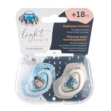 Пустышка силиконовая симметричная Canpol babies 0- 6м., 22/647_blu, 2 шт. 138292 фото &mdash; Кузя