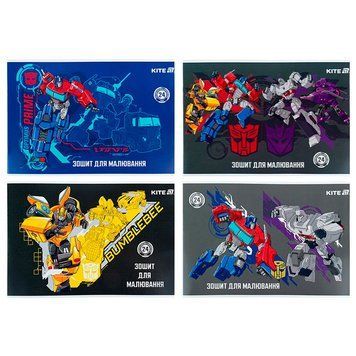 Альбом для малювання Kite Transformers TF25-242 на скобі, 24 аркуші 194598 фото &mdash; Кузя