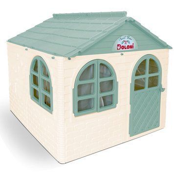 Детский игровой домик Doloni 02550/2 со шторками, 129 x 129 x 120 см, бежево-мятный 191788 фото &mdash; Кузя