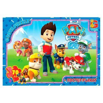 Дитячий пазл Цуценята-рятувальники G-Toys PW0813 на 70 елементів з постером 193329 фото &mdash; Кузя