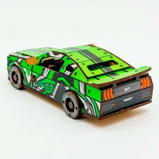 Купить Деревянный 3D конструктор Muscle car GT PuzzleOk Puz-00946