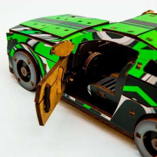Купить Деревянный 3D конструктор Muscle car GT PuzzleOk Puz-00946