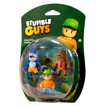 Игровой набор с фигурками Stumble Guys "Мегалодон, Мистер Стамбл, Капибара" 174444 фото — Кузя