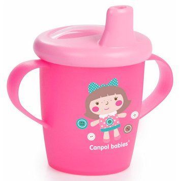 Чашка-непроливайка Canpol Babies 250 мл, арт 31 200 pin розовая 123043 фото &mdash; Кузя