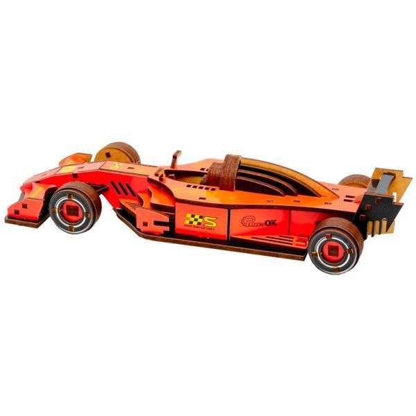 Дерев'яний 3D-конструктор PuzzleOk Bolide Puz-00950 Болід на 126 деталей 191166 фото &mdash; Кузя