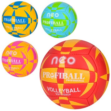 М'яч волейбольний PU 1161ABCD 260-280 г, 18 панелей, 4 кольори 165345 фото