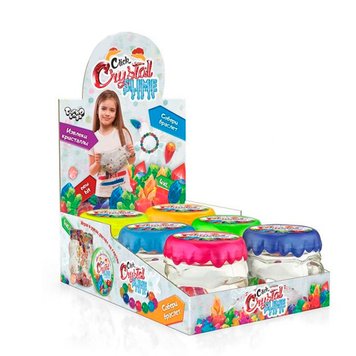 Антистрес-слайм із намистинами та паєтками «Danko Toys» Crystal Slime CS-01-01U, 400г, 6 кольорів 150026 фото — Кузя