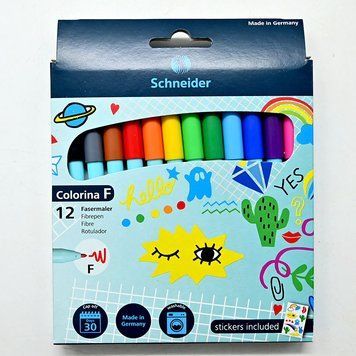 Фломастеры Schneider Colorina 12 цветов S 193091 189296 фото &mdash; Кузя