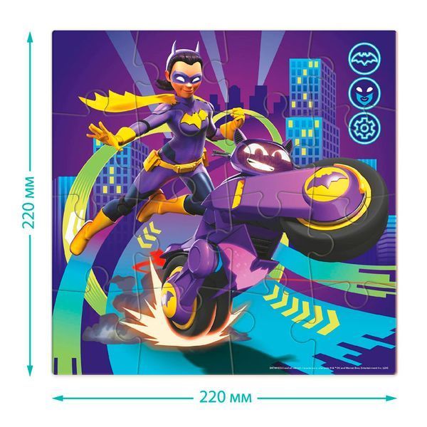 Детский пазл Dodo Batwheels Мотоцикл Бетгёрл Биби 200552, 16 элементов 188379 фото &mdash; Кузя