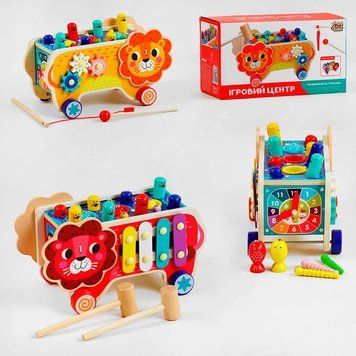 Многофункциональная каталка 5в1 Лев 4FUN Game Club Wood 55202 191964 фото &mdash; Кузя