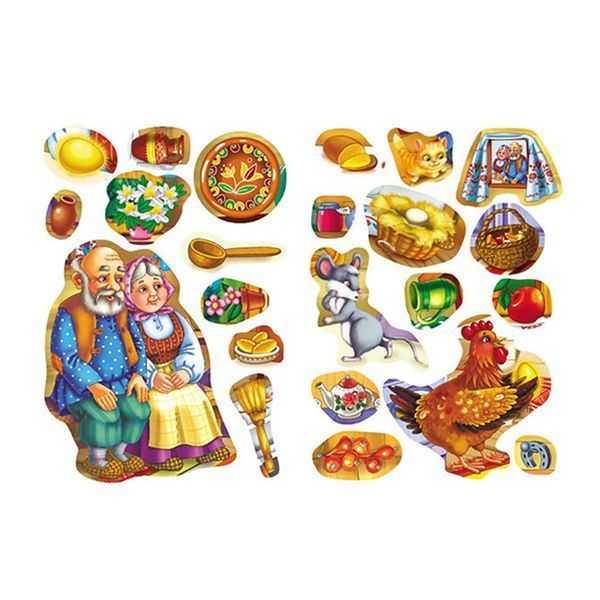 Книга "Казки з наліпками. Курочка Ряба" 156250 фото &mdash; Кузя