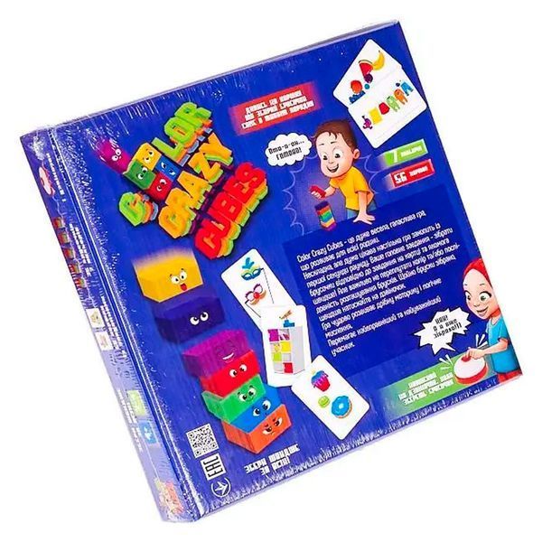 Гра настільна Color Crazy Cubes Danko Toys CCC-02-01U, укр 149643 фото &mdash; Кузя