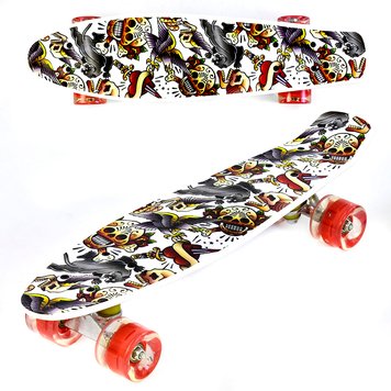 Скейт Пенні Борд (Penny Board) з PU колесами що світяться Р 14209 Best Board 118452 фото — Кузя