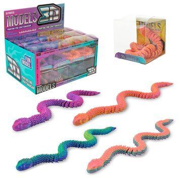 Игрушка-антистресс 3D Шарнирная Змея QD403, гибкая фигурка фиджет, 4 цвета 192339 фото &mdash; Кузя