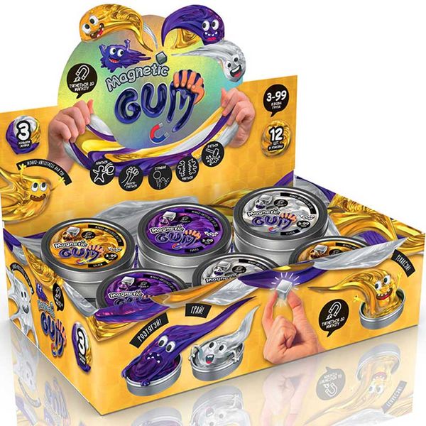 Желейний лизун "Magnetic Gum" Danko Toys, MgGUM-01-01U, тягнеться до магніту 126041 фото — Кузя