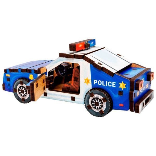 Дерев'яний 3D-конструктор PuzzleOk Turbo Police Puz-00971 на 83 деталі 191171 фото &mdash; Кузя