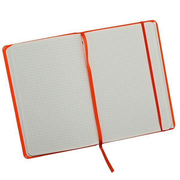 Блокнот у клітинку на резинці А5 Profiplan Neon silver note orange, 96 арк 182416 фото &mdash; Кузя