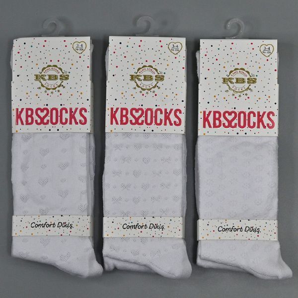 Колготы детские для девочки 3-4 года, "KBS" ажурные,белые 185728 фото &mdash; Кузя