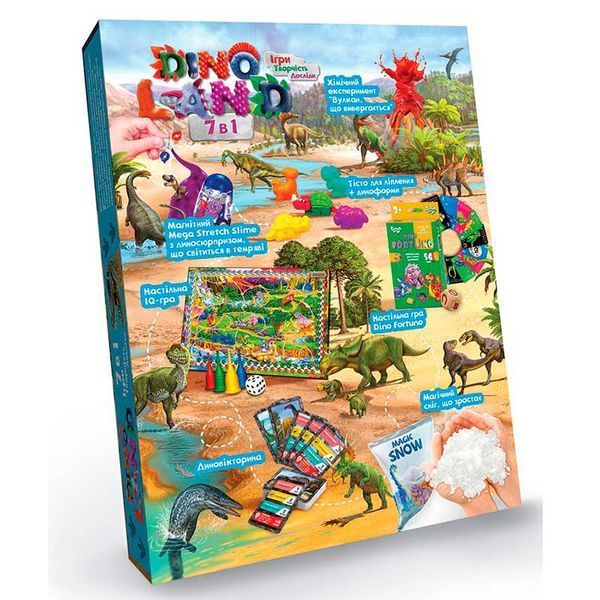 Набір для дитячої творчості "Dino Land" 7 в 1 DL-01-01U 133965 фото &mdash; Кузя