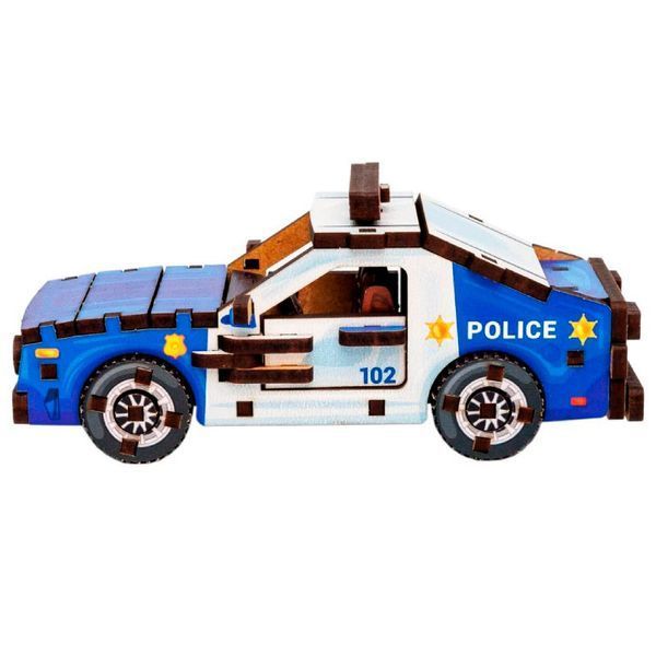 Дерев'яний 3D-конструктор PuzzleOk Turbo Police Puz-00971 на 83 деталі 191171 фото &mdash; Кузя