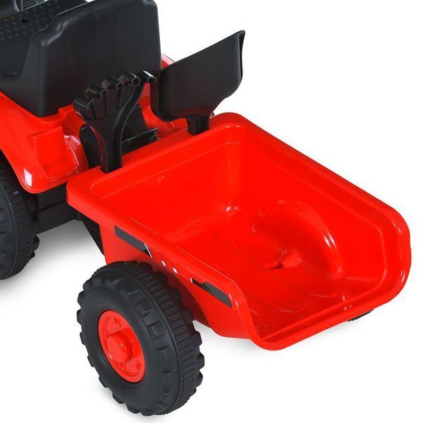 Каталка-толокар трактор Bambi Racer M 6154-3 з причепом та ігровим набором, червоний 193544 фото &mdash; Кузя