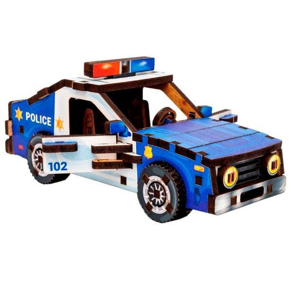 Дерев'яний 3D-конструктор PuzzleOk Turbo Police Puz-00971 на 83 деталі 191171 фото &mdash; Кузя