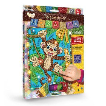 Мозаїка блискуча БМ 02-03 "Мавпочка", Danko Toys 107041 фото &mdash; Кузя