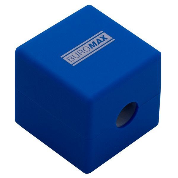Стругачка для олівців Buromax Cube BM4757 з контейнером, 3 кольори